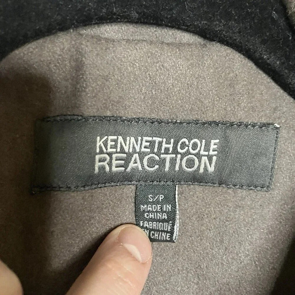 Kenneth Cole Reaction Trench Coat Wool Blend Peacoat Womens S Gray Neutral - Picture 5 of 7